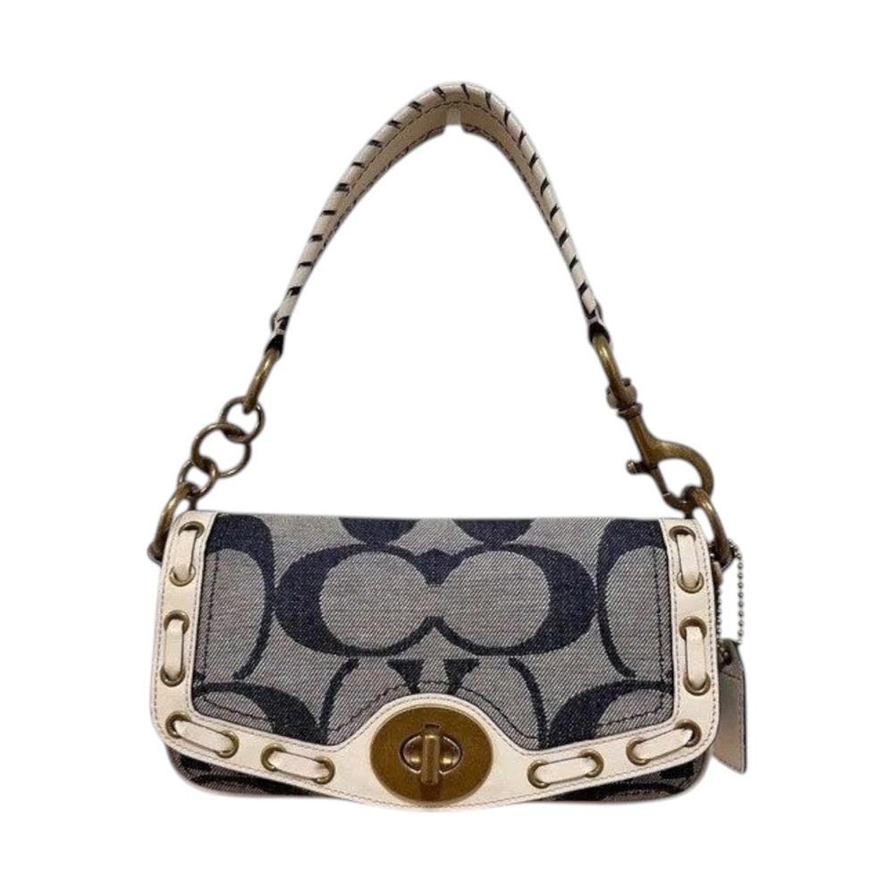 Coach Legacy 65th Anniversary Edition Denim Turnlock Flap Shoulder Bag 10487